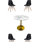 Comedor Mesa Tulip Golden + Sillas Buckle - Miniatura 4