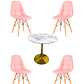Comedor Mesa Tulip Golden + Sillas Buckle - Miniatura 3
