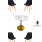 Comedor Mesa Tulip Golden + Sillas Tulip Velvet - Miniatura 2