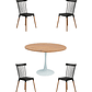 Comedor Mesa Redonda Tulip Madera + Sillas Windsor - Miniatura 5
