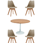 Comedor Mesa Redonda Tulip Madera + Sillas Tulip - Miniatura 3