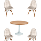 Comedor Mesa Redonda Tulip Madera + Sillas Buckle - Miniatura 2