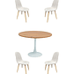 Comedor Mesa Redonda Tulip Madera + Sillas Scoop - Miniatura 5