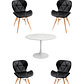 Comedor Mesa Redonda Tulip Cuarzo Blanco +  Sillas Radar - Miniatura 4