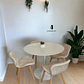 Comedor Mesa Redonda Tulip  + Sillas Radar Velvet - Miniatura 1