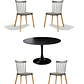 Comedor Mesa Redonda Tulip + Sillas Windsor - Miniatura 12