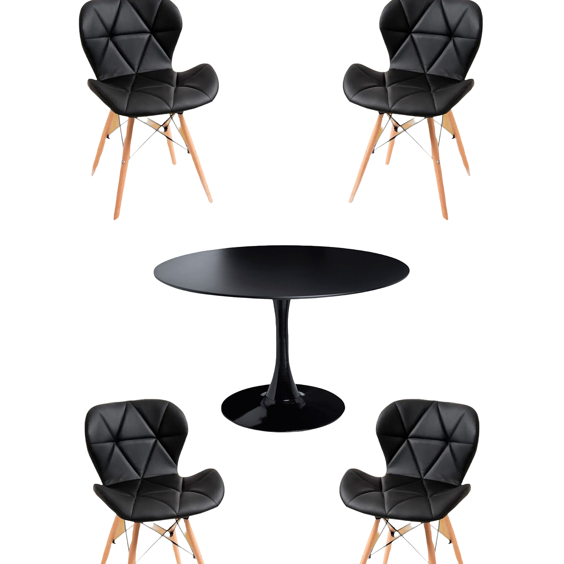 Comedor Mesa Redonda Tulip + Sillas Radar 14