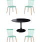 Comedor Mesa Redonda Tulip + Sillas Windsor - Miniatura 14
