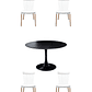 Comedor Mesa Redonda Tulip + Sillas Windsor - Miniatura 15
