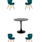 Comedor Mesa Redonda Tulip  + Sillas Radar Velvet - Miniatura 11