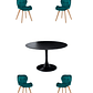 Comedor Mesa Redonda Tulip  + Sillas Radar Velvet - Miniatura 15