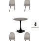 Comedor Mesas Redonda Tulip + Sillas Capitone - Miniatura 10