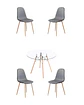 Comedor Redondo Vidrio Eames con Sillas Scoop - Miniatura 6