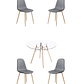 Comedor Mesa Redonda Vidrio Eames + Sillas Scoop - Miniatura 6