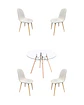 Comedor Redondo Vidrio Eames con Sillas Scoop - Miniatura 4