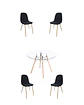 Comedor Redondo Vidrio Eames con Sillas Scoop - Miniatura 5