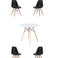 Comedor Mesa Redonda Melamina Eames Blanca + Sillas Buckle - Miniatura 2