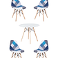 Comedor Mesa Redonda Melamina Eames Blanca + Sillas Patchwork - Miniatura 8
