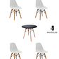 Comedor Mesa Redonda Melamina Eames Negra + Sillas Eames - Miniatura 4