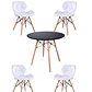 Comedor Mesa Redonda Melamina Eames Negra + Sillas Radar - Miniatura 10