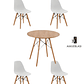Comedor Mesa Redonda Melamina Eames Madera + Sillas Eames - Miniatura 12