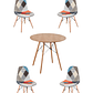 Comedor Mesa Redonda Melamina Eames Madera + Sillas Patchwork - Miniatura 6