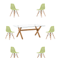 Comedor Mesa Rectangular Vidrio Elite 140x90 cm + Sillas Eames - Miniatura 8
