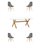 Comedor Mesa Rectangular Vidrio Elite 140x90 cm + Sillas Eames - Miniatura 9