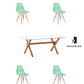 Comedor Mesa Rectangular Vidrio Elite 140x90 cm + Sillas Eames - Miniatura 11