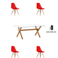 Comedor Mesa Rectangular Vidrio Elite 140x90 cm + Sillas Eames - Miniatura 13