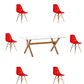 Comedor Mesa Rectangular Vidrio Elite 140x90 cm + Sillas Eames - Miniatura 14