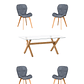 Comedor Mesa Rectangular Vidrio Elite 140x90 cm + Sillas Radar Velvet - Miniatura 8