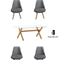 Comedor Mesa Rectangular Vidrio Elite 140x90 cm + Sillas Tulip Velvet - Miniatura 5