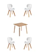 Comedor Cuadrado Melamina con Sillas Radar Fiori - Miniatura 2