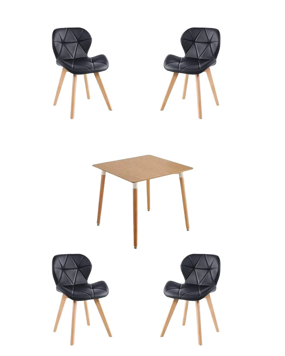 Comedor Cuadrado Melamina con Sillas Radar Fiori 3