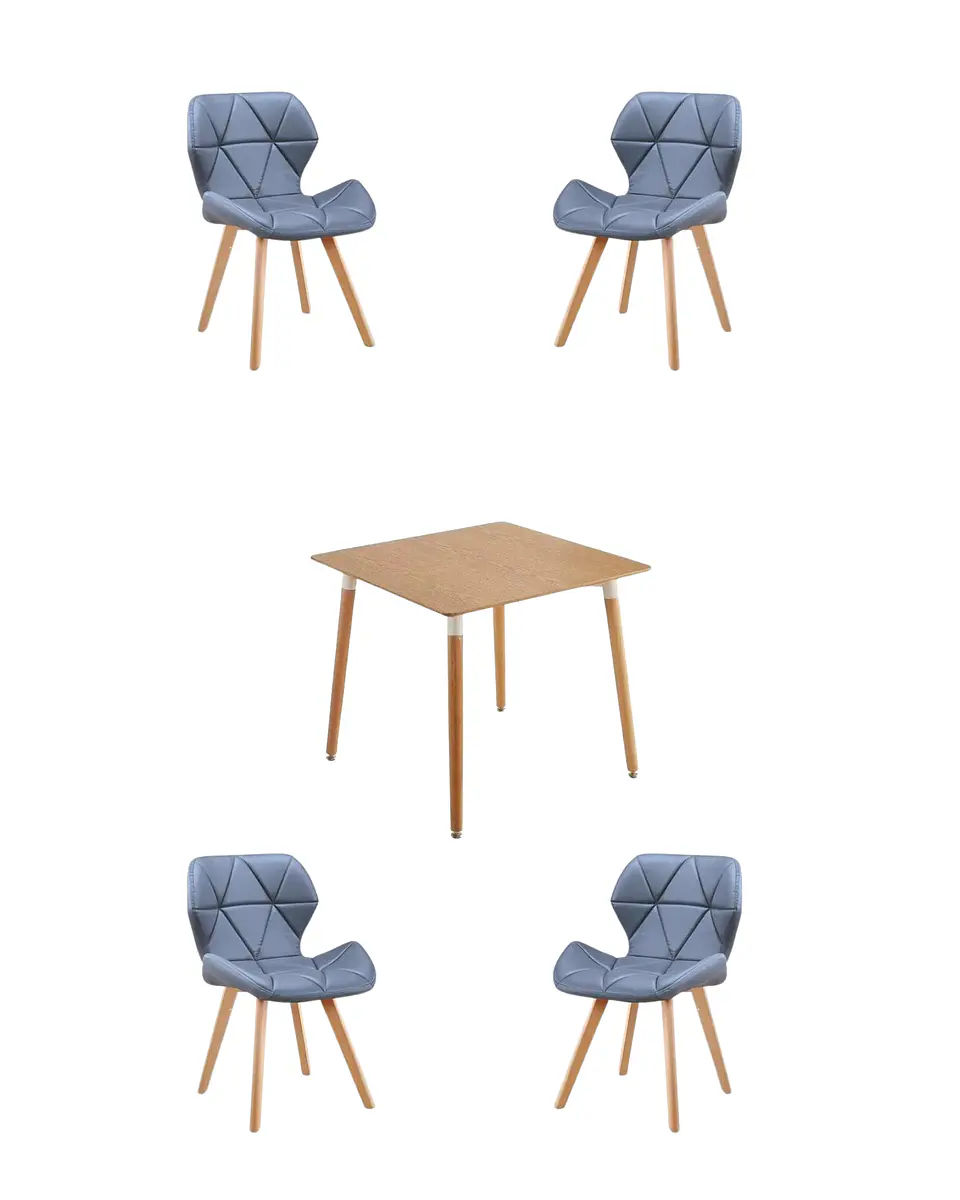 Comedor Cuadrado Melamina con Sillas Radar Fiori 4