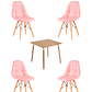 Comedor Mesa Cuadrada Melamina 80x80 cm + Sillas Buckle - Miniatura 4