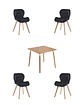 Comedor Cuadrado Melamina con Sillas Radar Velvet - Miniatura 2