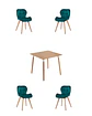 Comedor Cuadrado Melamina con Sillas Radar Velvet - Miniatura 5