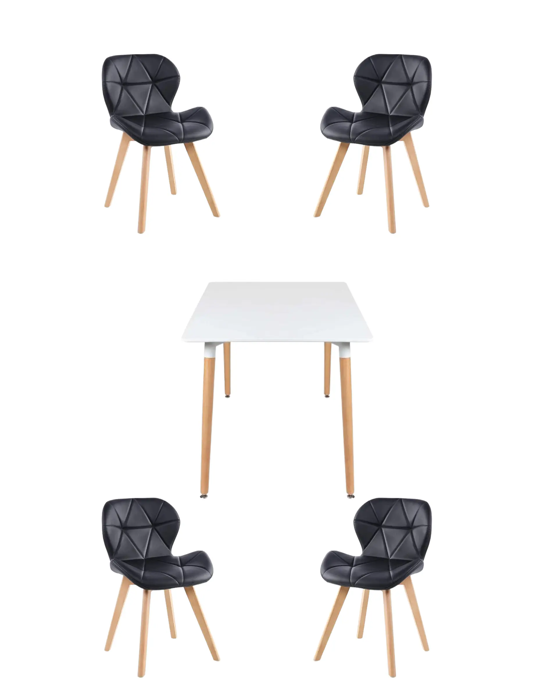 Comedor Cuadrado Melamina con Sillas Radar Fiori 5