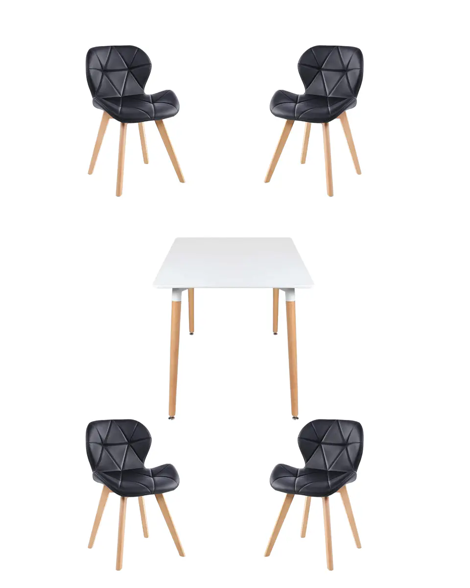 Comedor Cuadrado Melamina con Sillas Radar Fiori 5