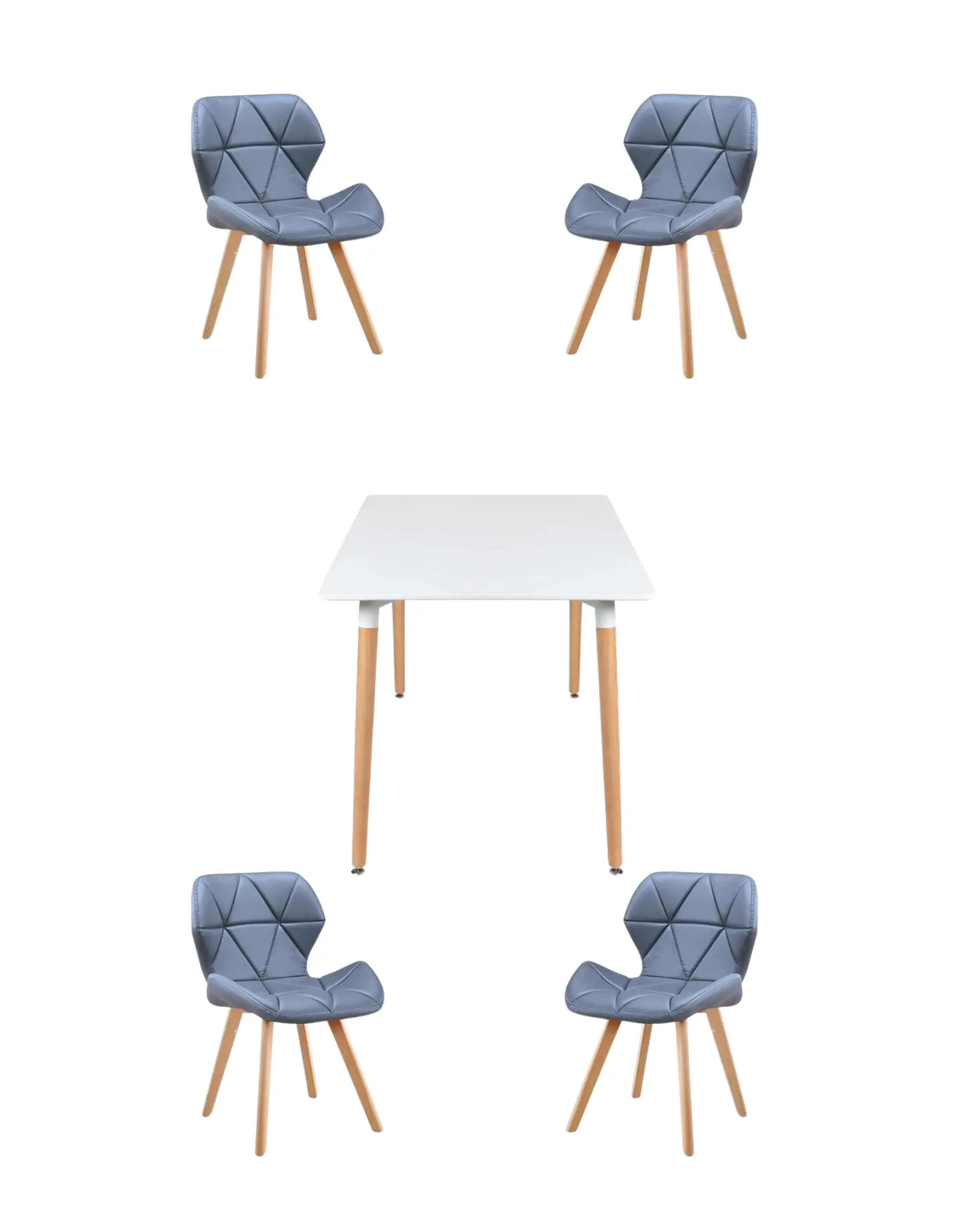Comedor Cuadrado Melamina con Sillas Radar Fiori 6
