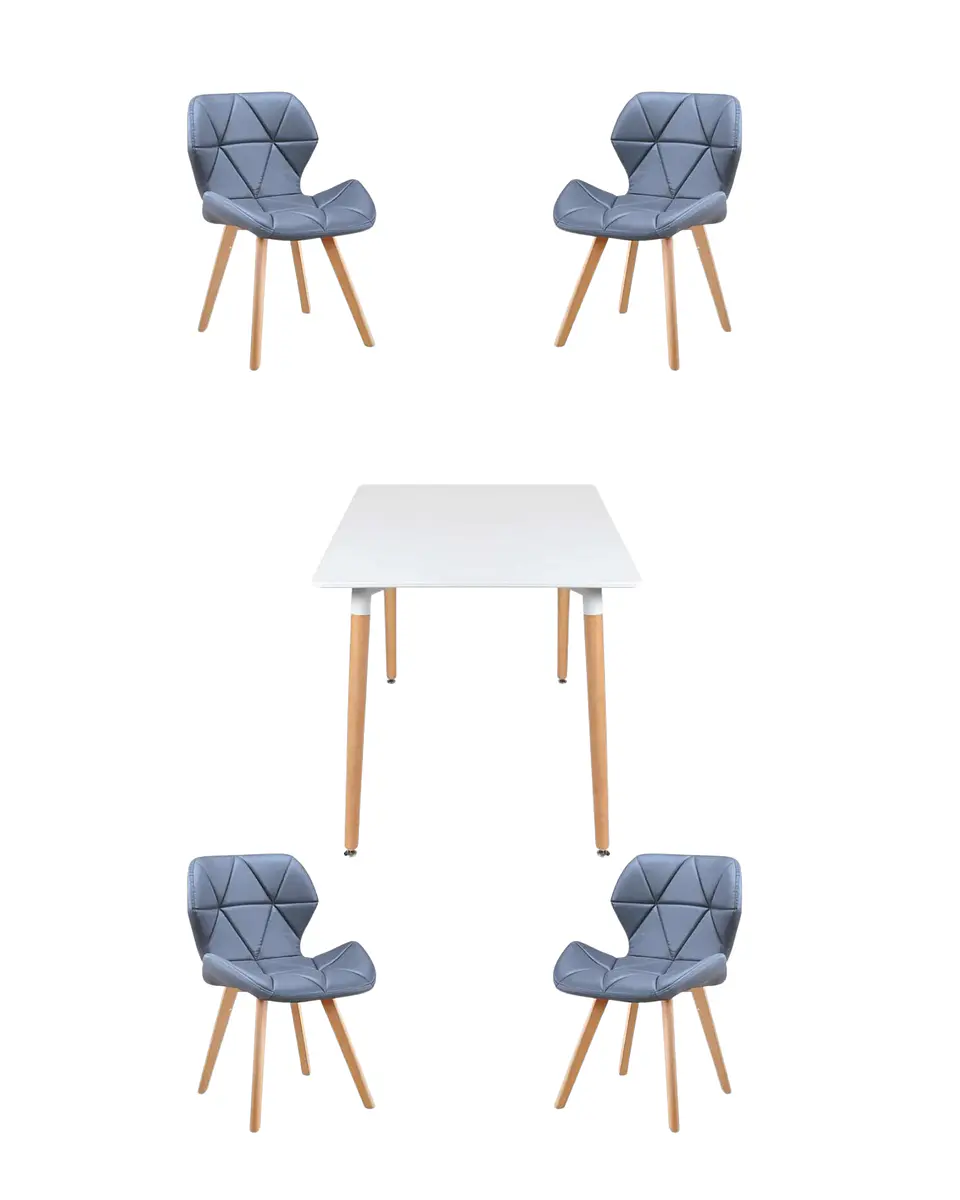 Comedor Cuadrado Melamina con Sillas Radar Fiori 6