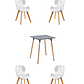 Comedor Mesa Cuadrada Melamina 80x80 cm + Sillas Radar Fiori - Miniatura 10