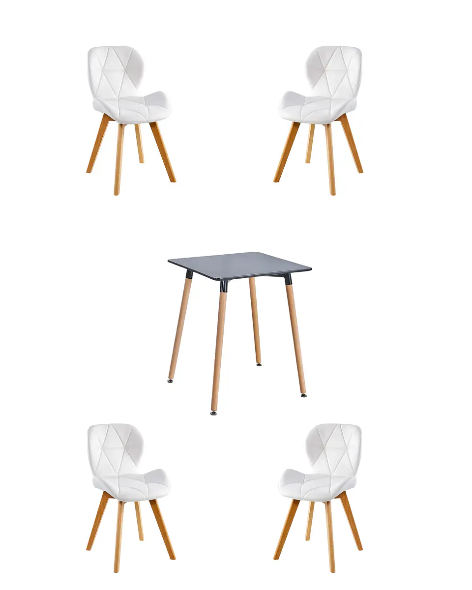 Comedor Cuadrado Melamina con Sillas Radar Fiori 7