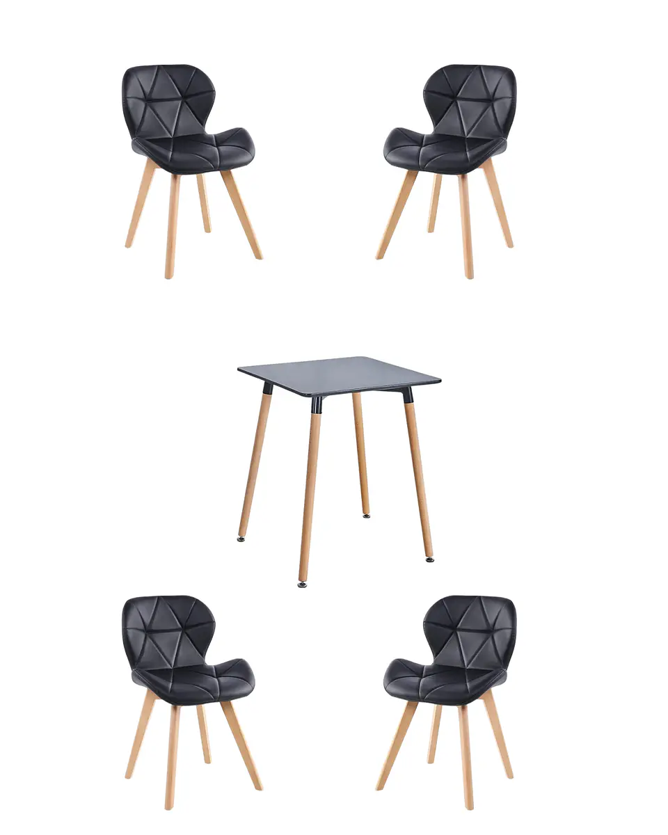 Comedor Cuadrado Melamina con Sillas Radar Fiori 8