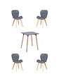 Comedor Cuadrado Melamina con Sillas Radar Velvet - Miniatura 10