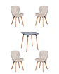 Comedor Cuadrado Melamina con Sillas Radar Velvet - Miniatura 11