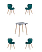 Comedor Cuadrado Melamina con Sillas Radar Velvet - Miniatura 12