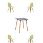 Comedor Mesa Cuadrada De Melamina 80x80 cm + Sillas Eames - Miniatura 19